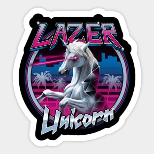 Lazer Unicorn Sticker